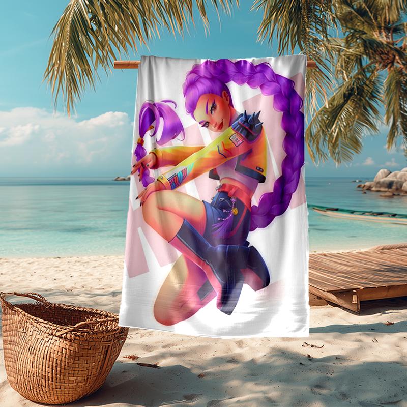 KPOP Hunter Fashion Beach Towel: Ideal for Summer Adventures Soft, absorbent and quick drying suitable for swimming and bathing