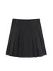 2024 Spring Plus Size Korean Style Black Pleated High-Waisted Slimming Skirt