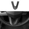 For Cadillac CT4 CT-V 2020-2025 Carbon Fiber Steering Wheel U Type Cover Trim