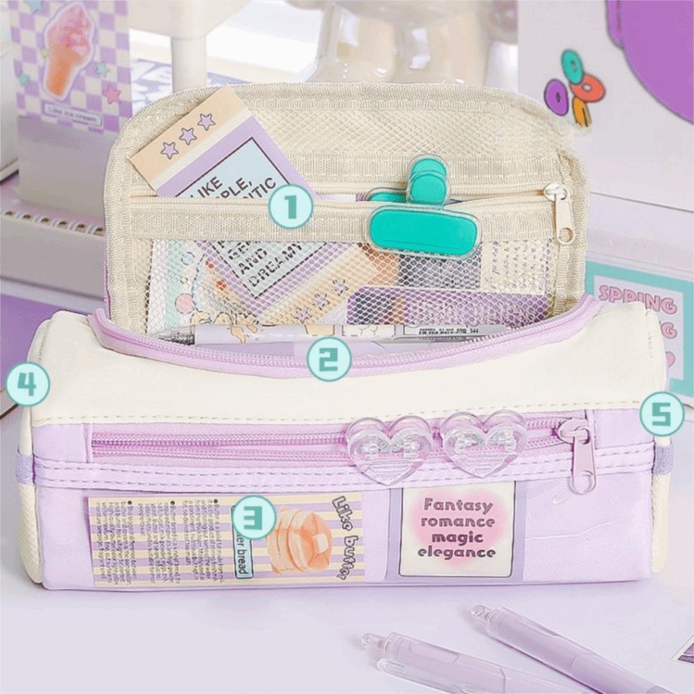 Cosmetics Storage Cartoon Star Pencil Case Makeup Bag Stationery Storage Bag  Student