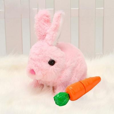 Easter Bunny Toy Plush Rabbit Easter Electronic Interactive Toy Bunnies Can Walk and Talk with Sounds and Movements for Gift