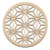 Artec Wooden Coaster 100mm Asanoha 10010mm Japanese Pattern 92928