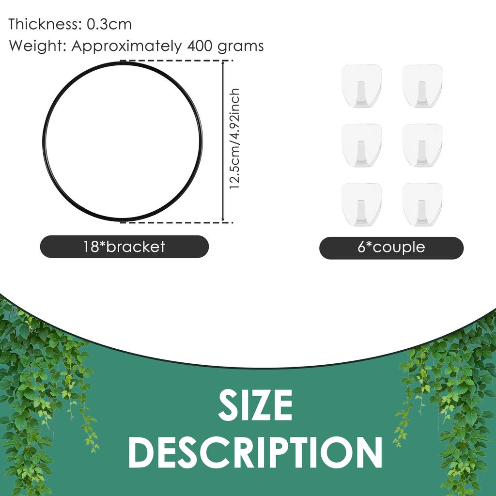 18Pcs Climbing Chain Trellis Metal Hexagonal Wall Hanging Trellis with Hook Rustproof Plant Vine Support Kit Garden Wall Trellis