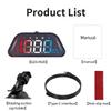 G23 Universal Digital Gps Speedometer Color Font Hd Lcd Projection Car Hud Multi Functional Tester Head Up Display
