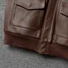 Men's Leather Jacket Genuine Cow A2 Flight Suit Man Aviator Bomber Coat Men Cow hide Leather Jackets Spring Autumn