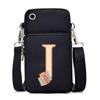 Lightweight Multifunctional Oblique Span Bag Fashion Kapibara Letter Print Black Change Bag Casual Shoulder Bag