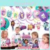 Complete Gabbys Dollhouse Kids Party Decor Kit Featuring Reusable Banners Balloons And Cake Toppers
