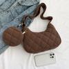 Women Corduroy Handbag with Coin Purse Vintage Shoulder Bag Female Fashion Tote Bag Casual Solid Color Armpit Bag Hobo Bag 2024