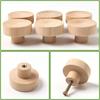 AEE2-Round Wooden Drawer Knobs Wooden Cabinet Furniture Drawer Pulls, Suitable For Drawer Wardrobe Dresser (24 Pieces)