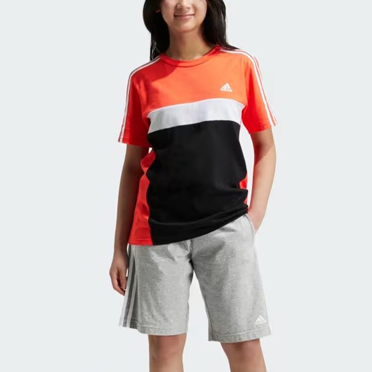 Adidas ESSENTIALS Shorts Kids' Medium Gray Mixed Color/White IS2573
