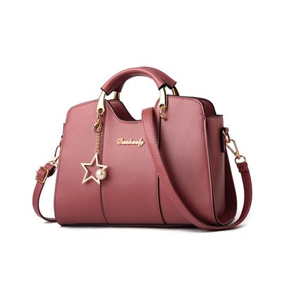 Borsa a tracolla semplice da donna, nuova ed elegante, con ciondolo a stella a cinque punte e buona consistenza