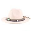 Autumn and Winter Retro Woolen Top Hat Women's New Ethnic Style Jazz Woolen Hat European and American Bell-shaped Hip-hop Felt Hat