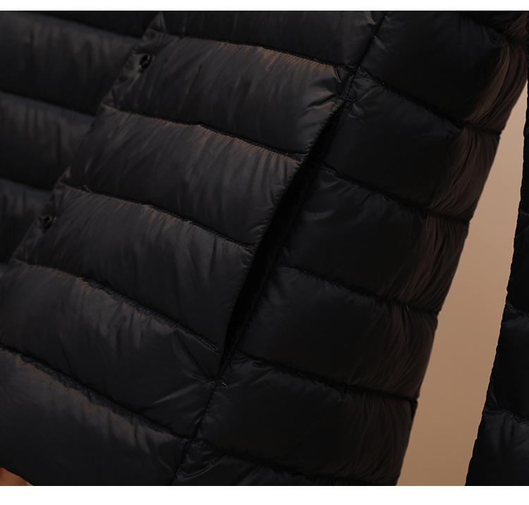 Women's 2025 White Duck Down Lightweight Jacket, Short Style, Convertible Round/V-Neck, Suitable for Autumn and Winter.