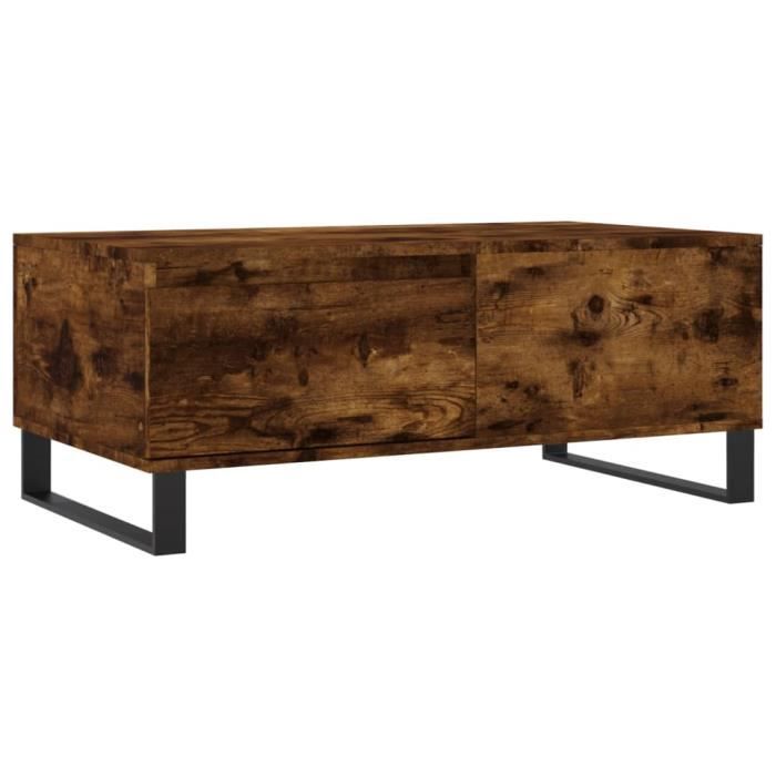 VidaXL Coffee Table Smoked Oak 90x50x36.5 Cm Engineered Wood 830817