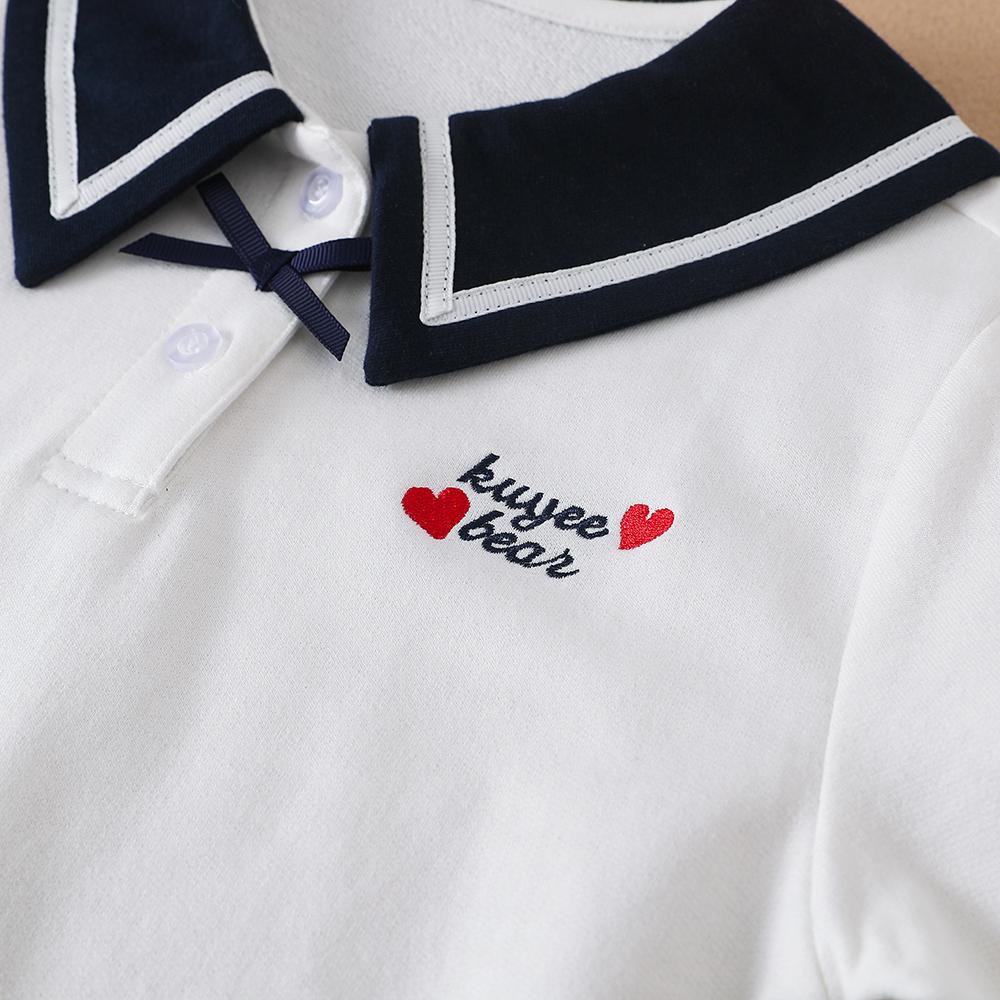 Kleinkind-Mädchen-College-Stil 2024 neuer Baumwoll-Farbblock-Hoodie mit Reverskragen für Frühlings- und Herbst-Kinderkleidung