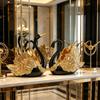 2Pcs Swan Wine Bottle Holder, Countertop Wine Display Stand, Swan Statue Wine Bottle Stand for Kitchen Bar, Wine Rack Decoration for Women Wine Lovers