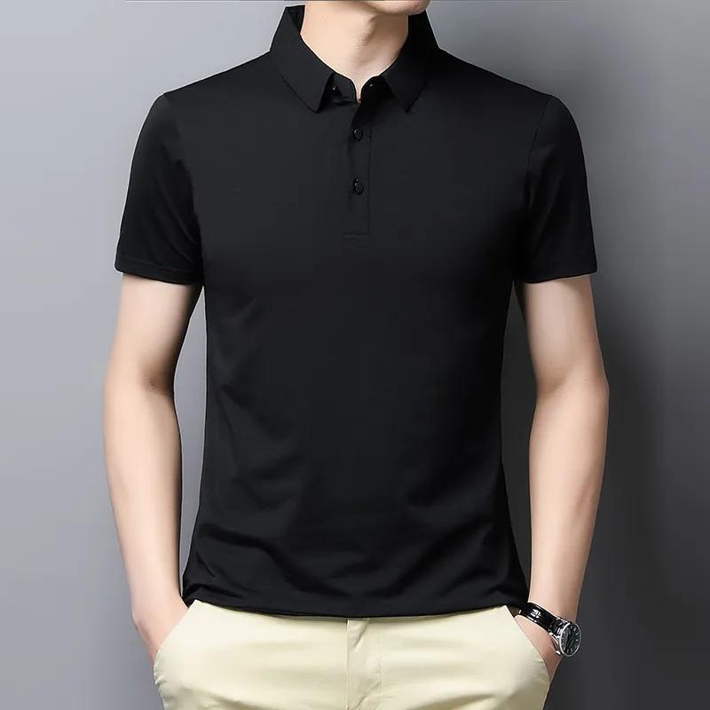 2026 Plus Size Polo Shirt Summer Men Tshirt Solid Square Neck Loose Oversized Casual Breathable Lightweight Daily Basic Top Tees