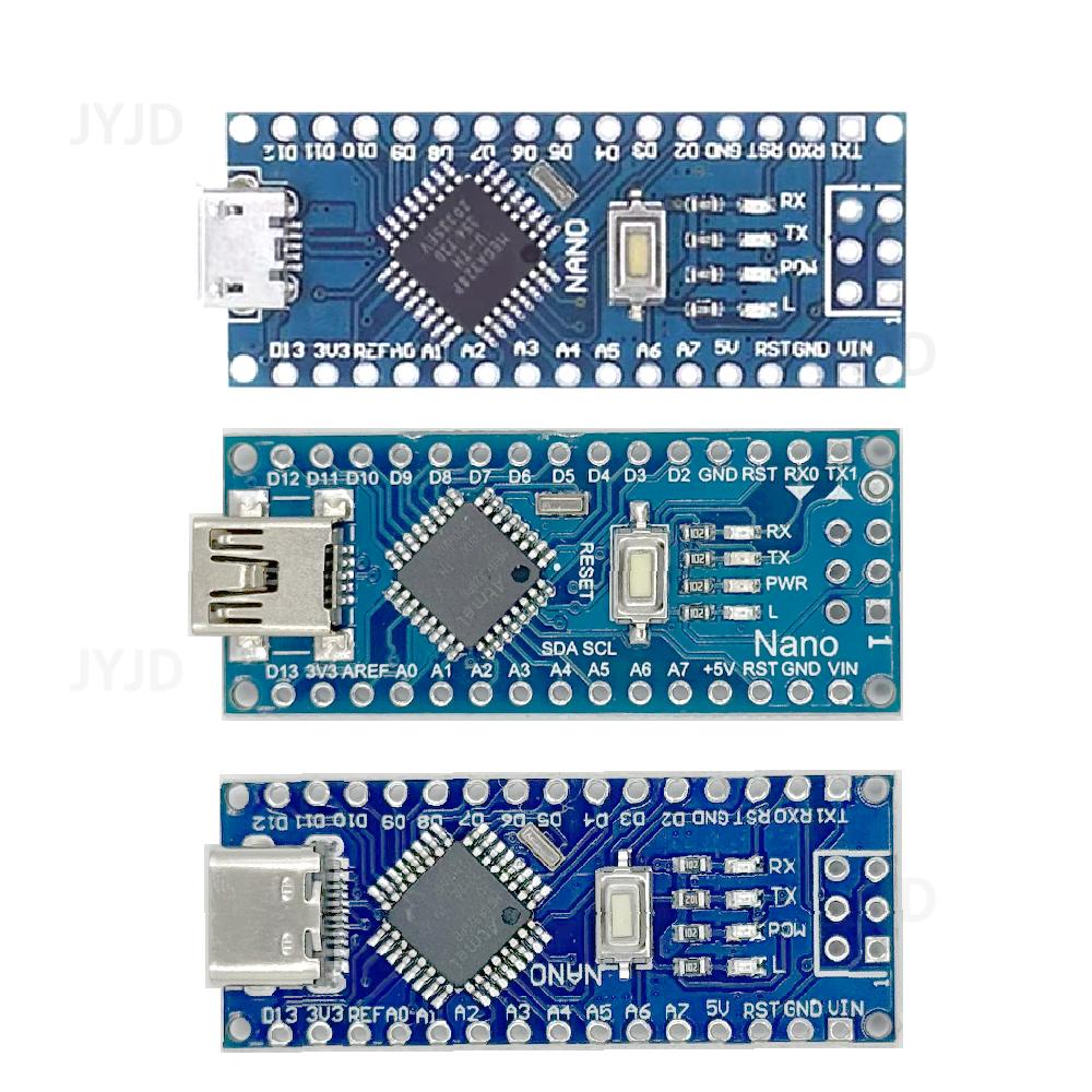Mini / Type-C / Micro USB Nano 3.0 With the Bootloader Compatible Nano Controller for Arduino CH340 USB Driver 16Mhz ATMEGA328P