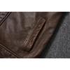 Chinesische Größe Lässige Lederjacke Herren Echtes Rindsleder Retro Vintage Lederjacken Herrenjacken Chaqueta De Cuero Para Hombre Casacos