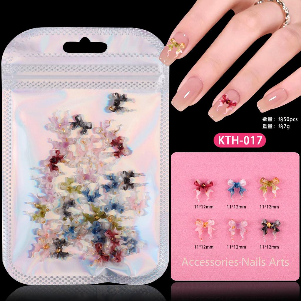 Color Streamer Resin Bow Mixed Nail Art Trinkets Mobile Phone Case Accessories Work In Progress Diy Accessories