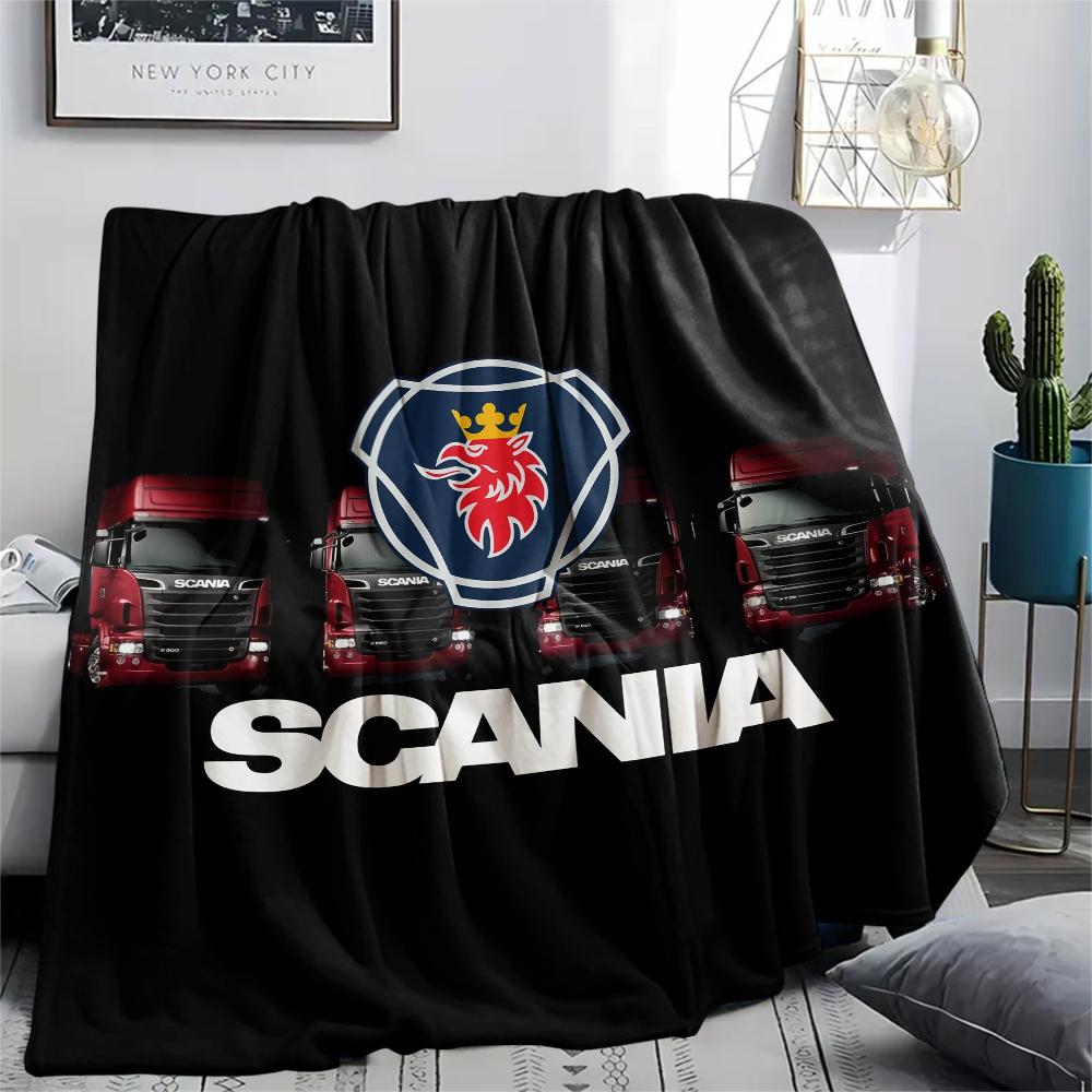 

Логотип Scania, візерунок, Фланелева ковдра, Висока якість, Зручна для всіх сезонів, Декор для дому, Тепло та затишок, Ідеально для подарунків. 80cm x 120cm