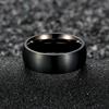 Stainless Steel Rings Black Solid Simple Vintage Rings for Men Wedding Bands Christmas Party Jewelry
