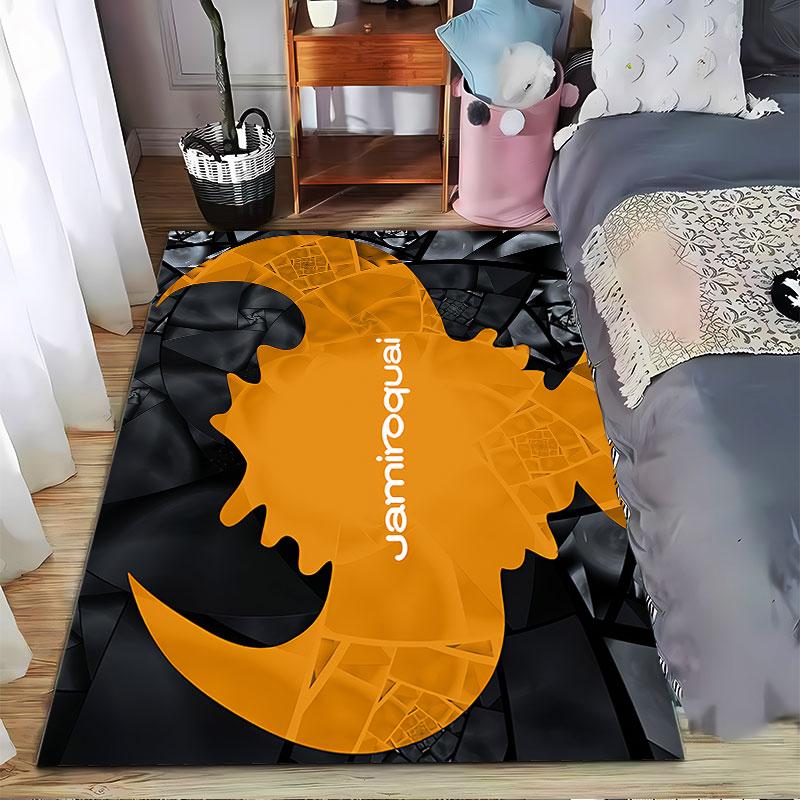 Jamiroquai Oranžā Logotipa Paklājs, piemērots kā