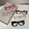 Square Small  Eyeglasses Frame  New Retro Multi-Color Option Flat Mirror Women'S Tide Package Flower Simple Eyeglass