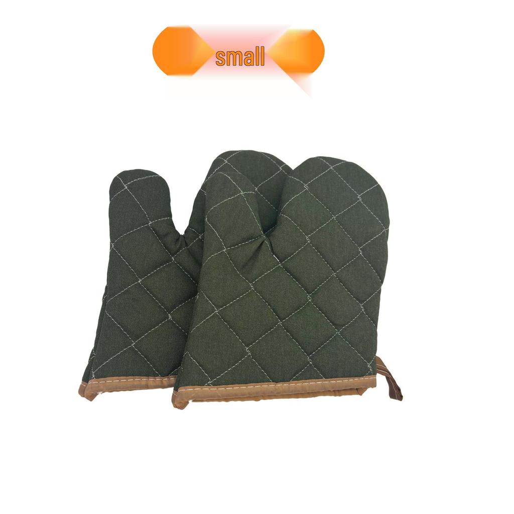 Extended Heat-Resistant Cotton Oven Gloves - Thickened for Kitchen, Microwave, Baking, and Anti-Scalding Protection