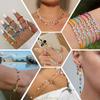 110/220/450PCS Acrylic Colored Heart Shaped White Round Bracelet Beads 4x7mm Jewelry Making Bracelet Necklace Heart Beads