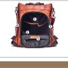 Vintage Backpack Genuine Leather Large Capacity Women Bag Solid Color Natural Cowhide Leisure Travel Bags