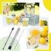 Efficient Straw Puncher Stainless Steel Lemonade Stand Supplies Beverage Mixer  for Plastic Lids