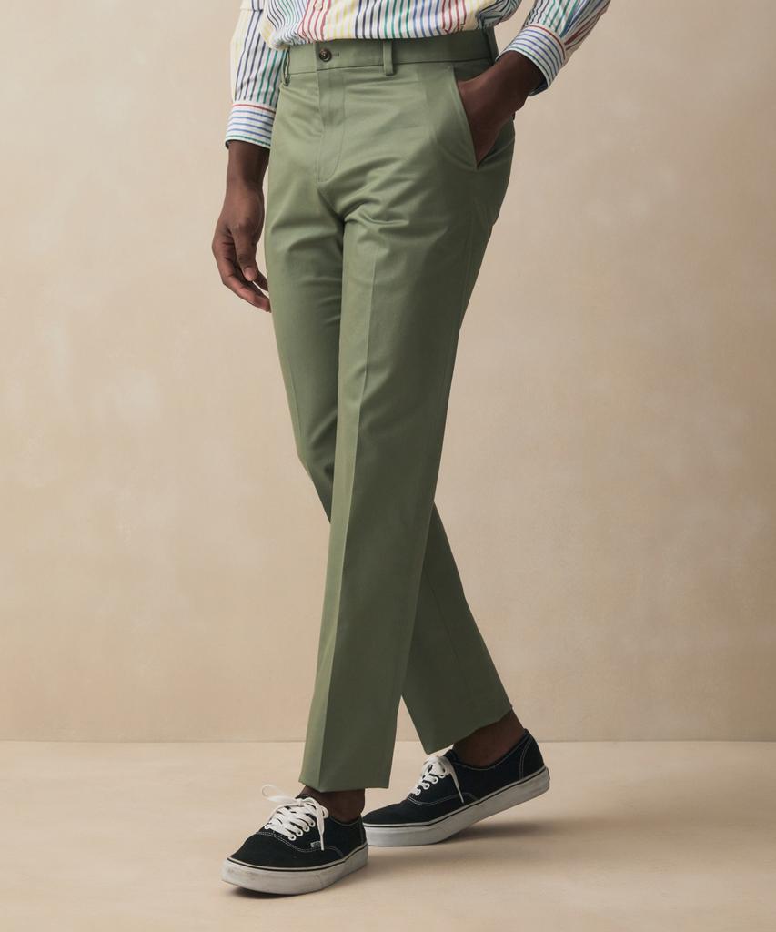 BROOKS BROTHERS Slim Fit Cotton Stretch Advantage Chino (Green) (Bbpcmf8879Ifs)