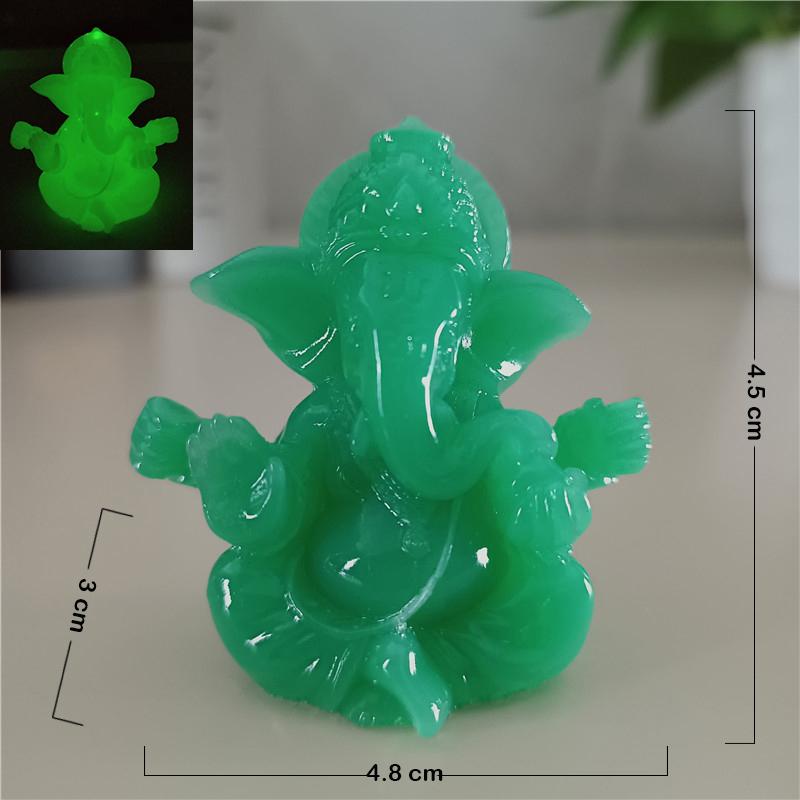 Lord Ganesha Buddha Statue Elephant God Sculptures Ganesh Figurines Man-made Jade Stone Home Garden Buddha Decoration Statues