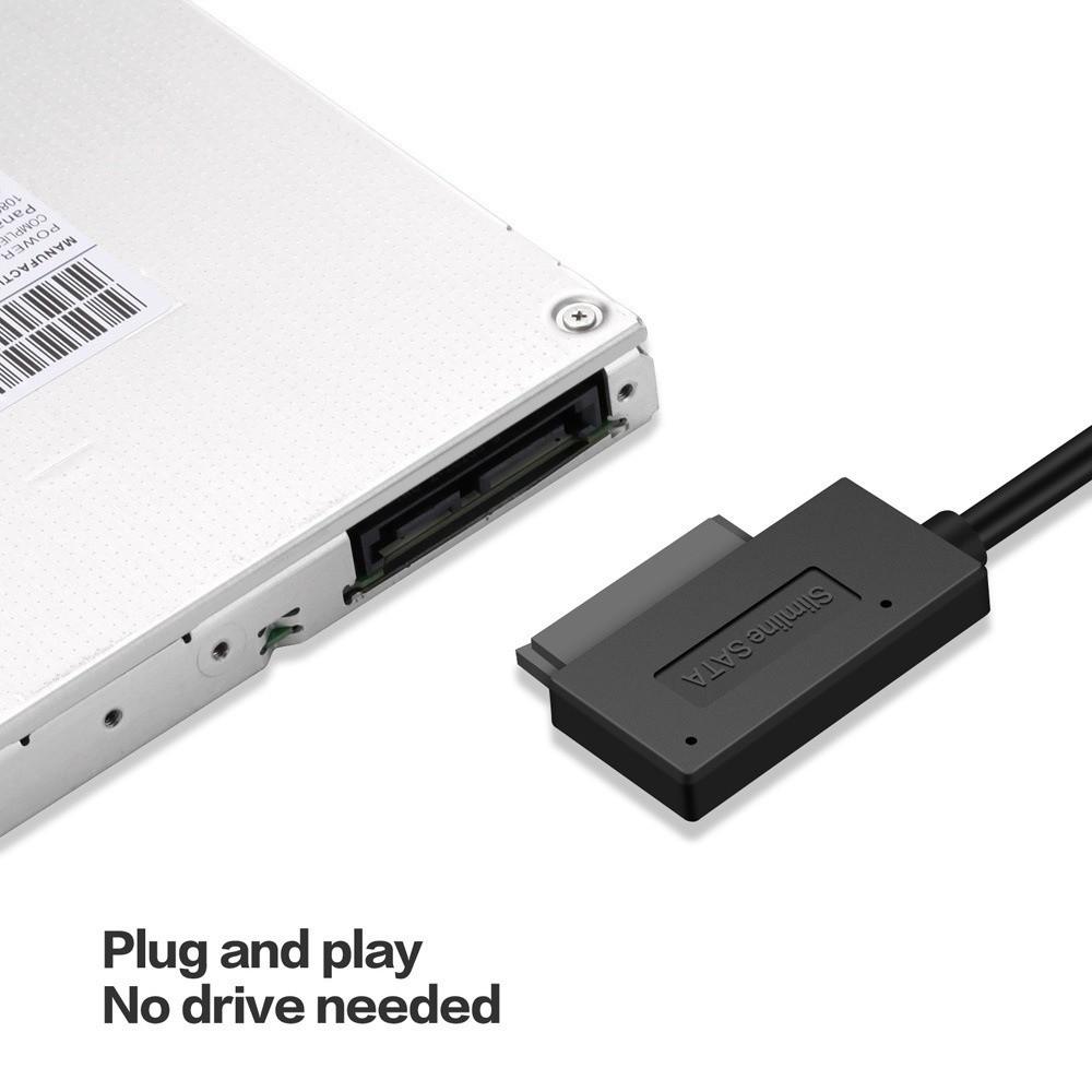 USB 2.0 USB to SATA Cable USB 3.0 Optical Drive Adapter CD DVD ROM Cable Optical Drive Replacement