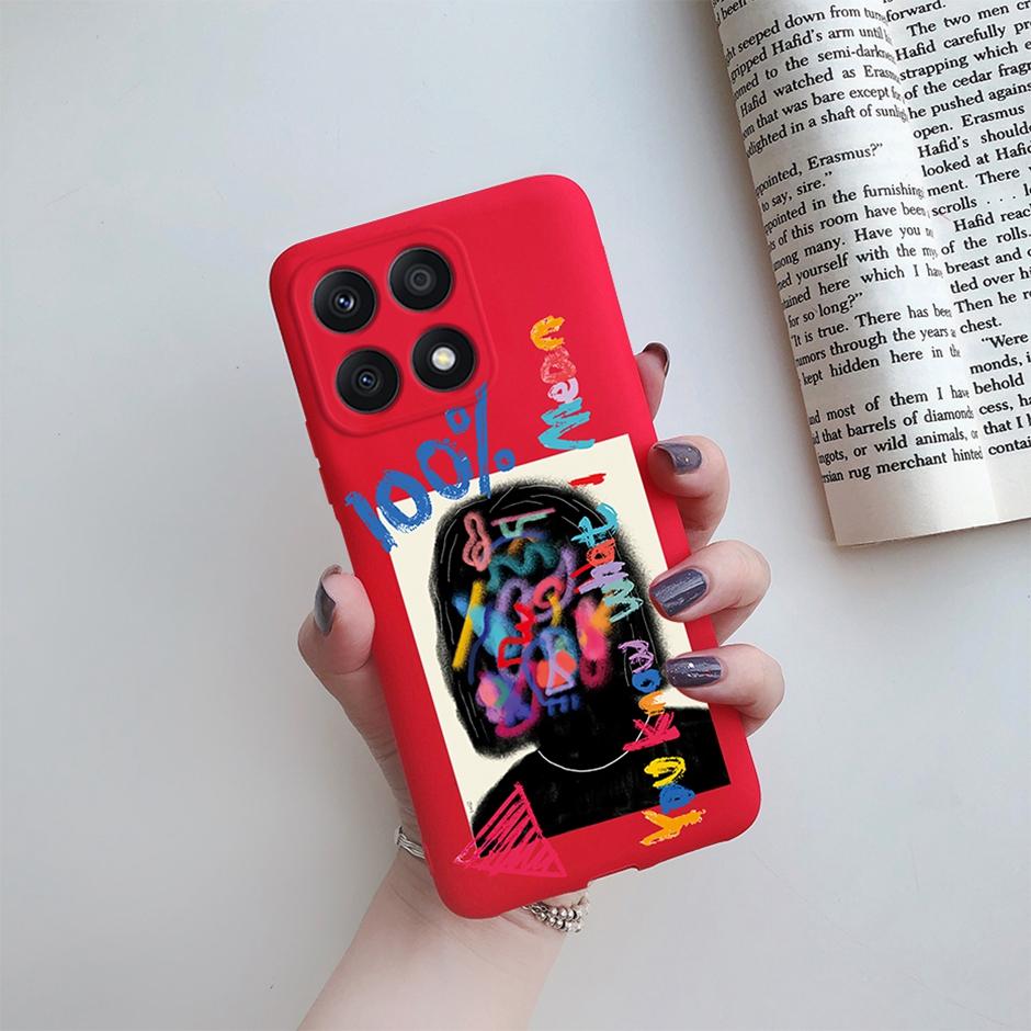 Fundas For Honor X8A 2023 Case Soft Silicone Cute Heart Back Cover Phone Cases for Huawei Honor X8a Case HonorX8A Coque Bumper