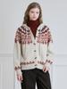 Le Studio Patterned Knit Hooded Cardigan
