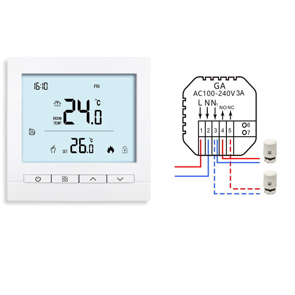 WiFi Touchscreen Thermostat With App Control Wifi Boiler Thermostat Heating Thermostat Smart Floor Heating Controller Winter Use