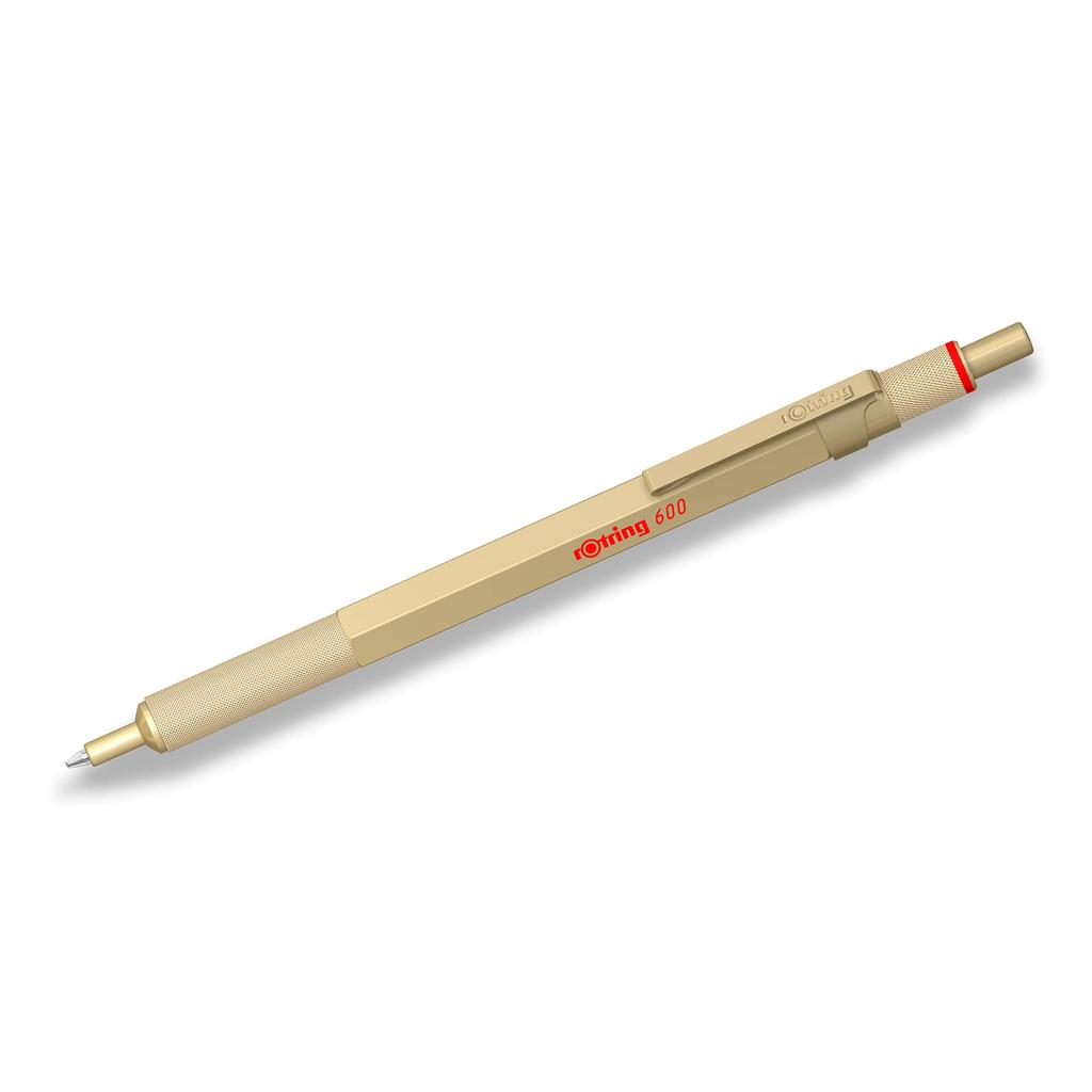 Rotring Ballpoint Pen 600 Medium Retractable Gold 2183911