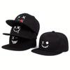Children Funny Expression Embroidery Adjustable Hip Hop Baseball Hat Spring Autumn Outdoor Leisure Hats Travel Accessories for Boys Girls