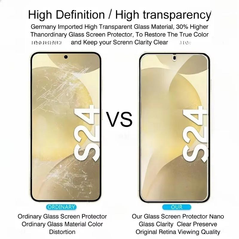2 st Skärmskydd För Samsung Galaxy S24 5G Härdat Glas Film För Samsang S24 S23 Ultra S23 S22 S21 Plus S20 S21 S23 FE