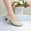 Spring and Autumn Soft Leather Soft-soled Single Shoes Women's Leather Shoes 2025 New Mother Shoes Comfortable Jane Shoes Shallow Mouth Mary Jane Sho