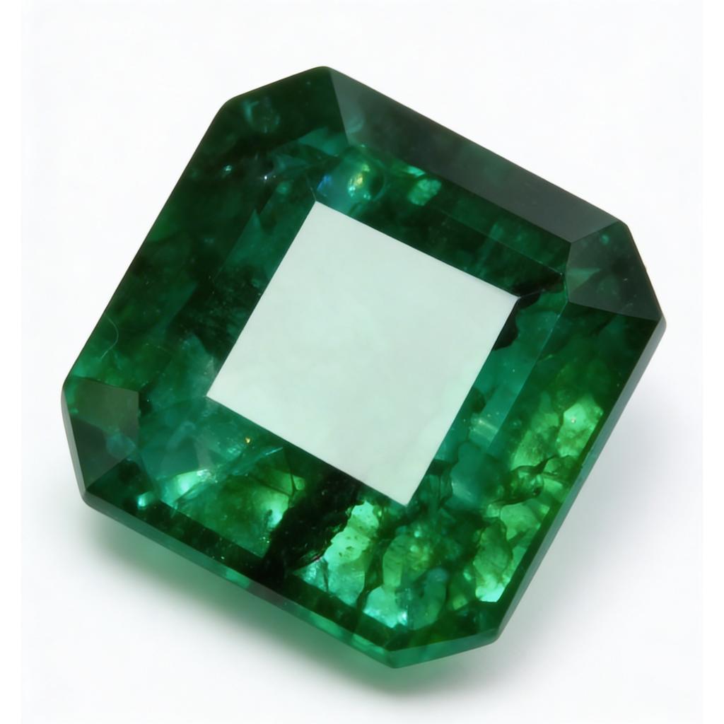 Natural Green Emerald Loose Gemstone Colombian Square Cut 9 Ct for Jewelry Making and Crafts