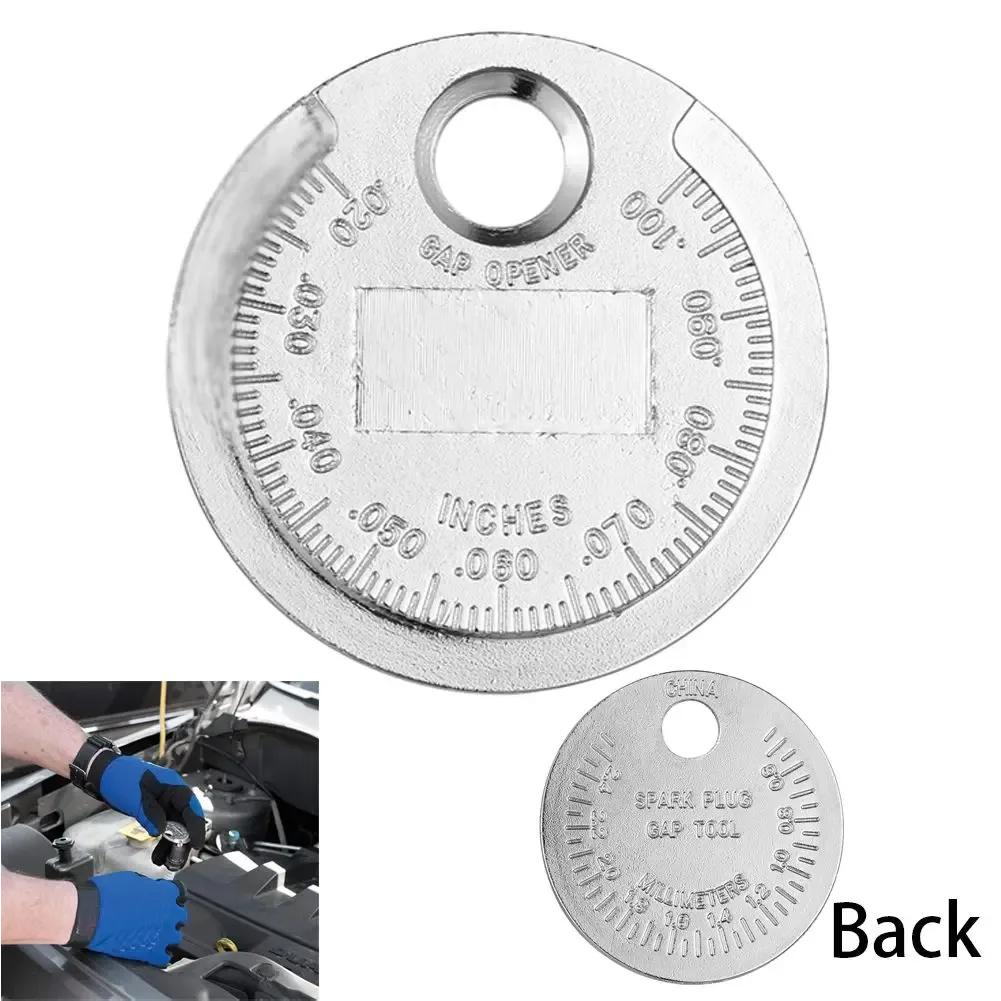 1/2/3Pcs 0.6-2.4mm Spark Plug Gap Tool 0.02-0.1 Inch Coin Style Feeler Gauge For Motorcycle/Car Maintenance & Tuning