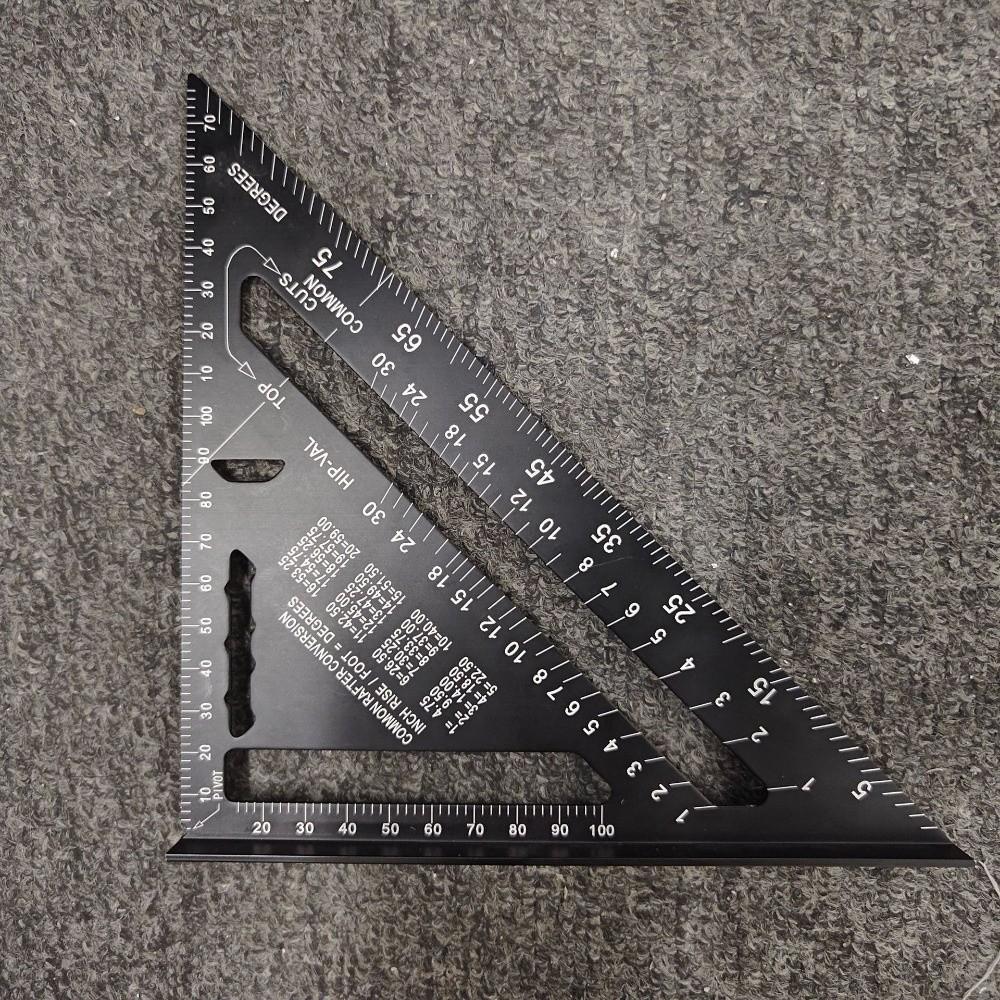 

Aluminium Zinc Zinc Alloy Triangle Ruler 7 Inch Angle Ruler New Speed Square Measuring Tool чорний