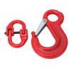 Slip Hook Eye Sling Heavy Duty 2T Bearing Trailer Lifting Chain Connector with 2 Ring Buckle