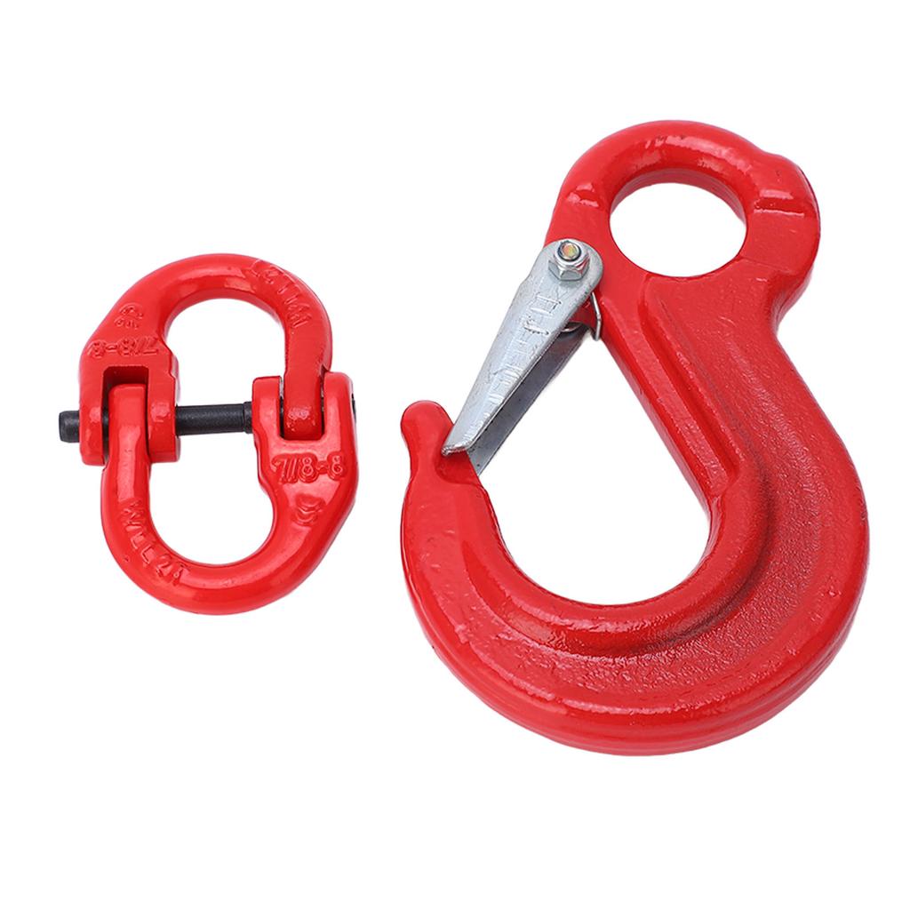Slip Hook Eye Sling Heavy Duty 2T Bearing Trailer Lifting Chain Connector with 2 Ring Buckle