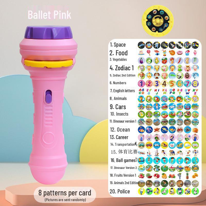 Luminous Projection Flashlight for Early Education - Children's Cognitive Light-up Toy