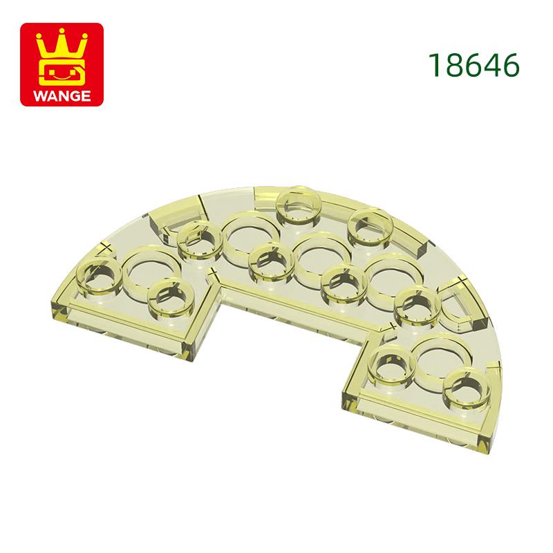 

Non-Toxic 59Pcs/Lot 18646 Round Half 3X6 With 1X2 Cutout Building Blocks Moc Color Accessories Compatible With Brick Diy Spare Parts about 59pcs