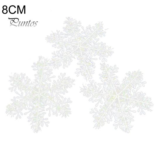 

Puntos 3 шт. 8/11/15/18/23 см Рождественская елка Снежинка Орнамент Вечеринка Окно Рождественский декор 8cm
